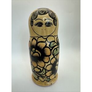 Set Of 5 Wooden Russian Nesting Dolls‎ Hand Painted Vintage 7"